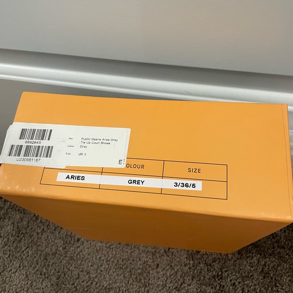 Velvet Light Grey Lace Up Pumps - Picture 8 of 8